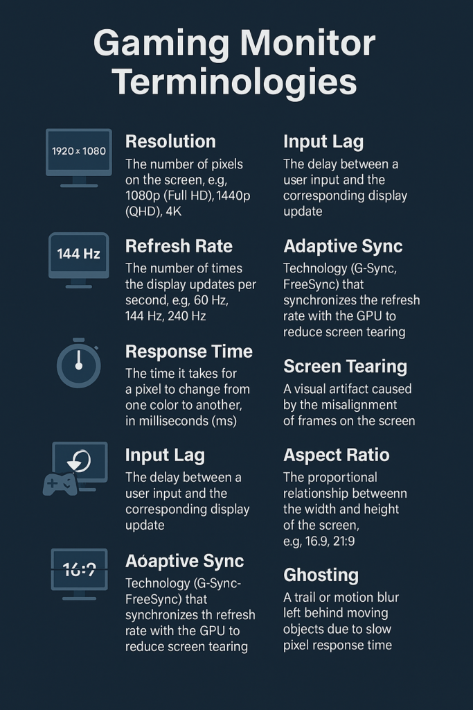 Computer Screen Key Terms Quick‑Start Glossary: “Monitor‑speak” in Plain Gamer English 🎮 ...